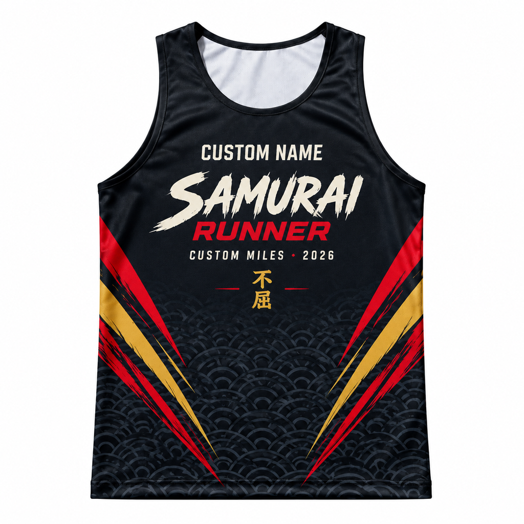 Custom Name Miles Samurai Endurance Running Tank Top