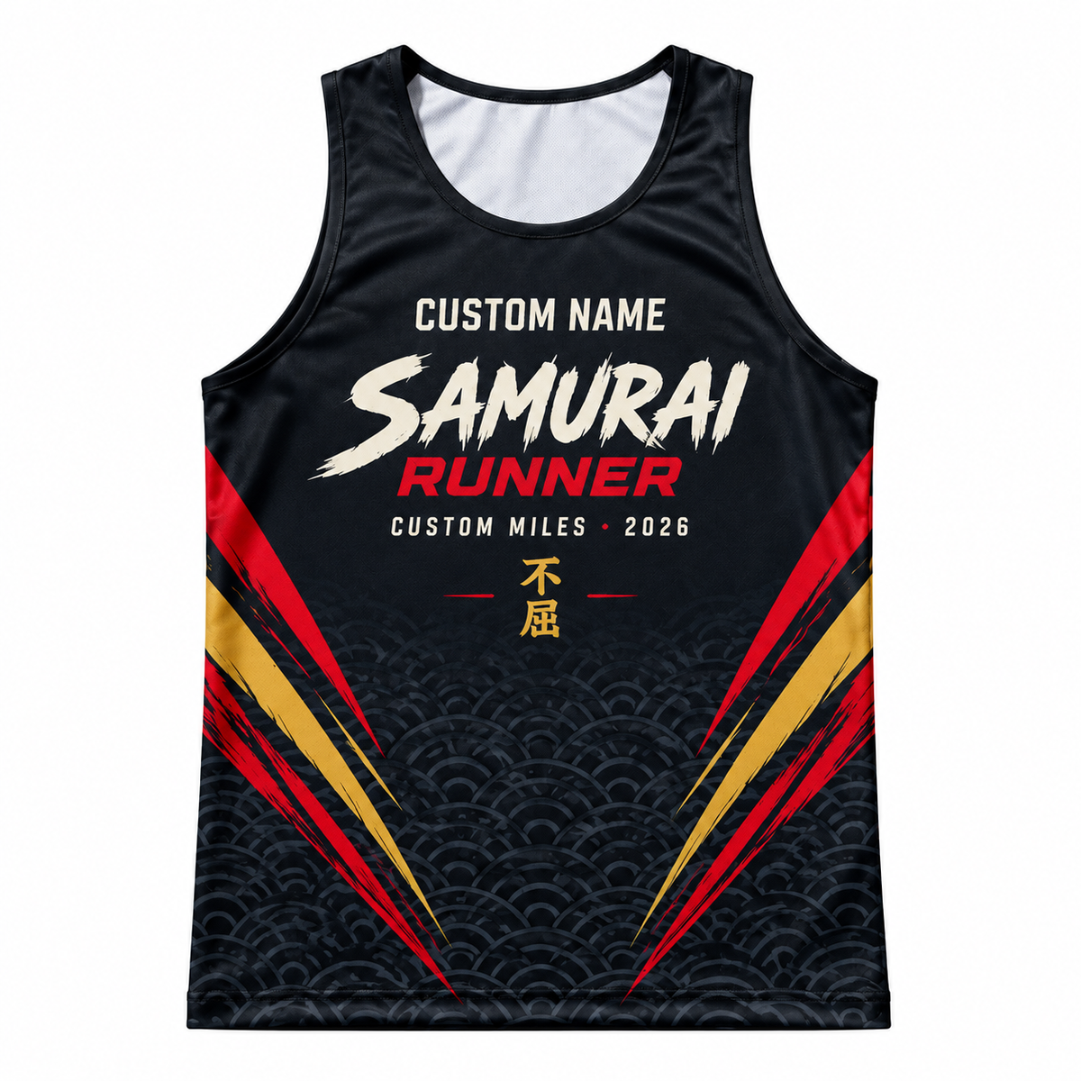 Custom Name Miles Samurai Endurance Running Tank Top
