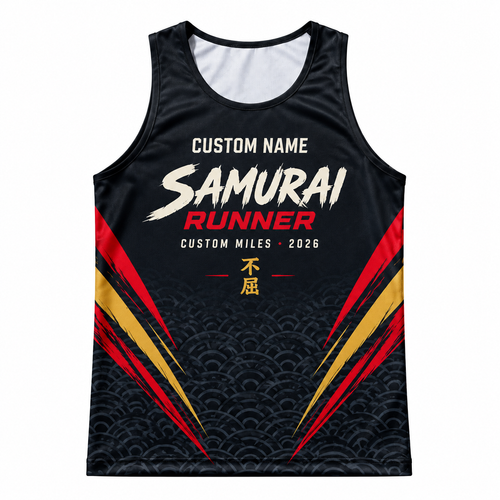 Custom Name Miles Samurai Endurance Running Tank Top