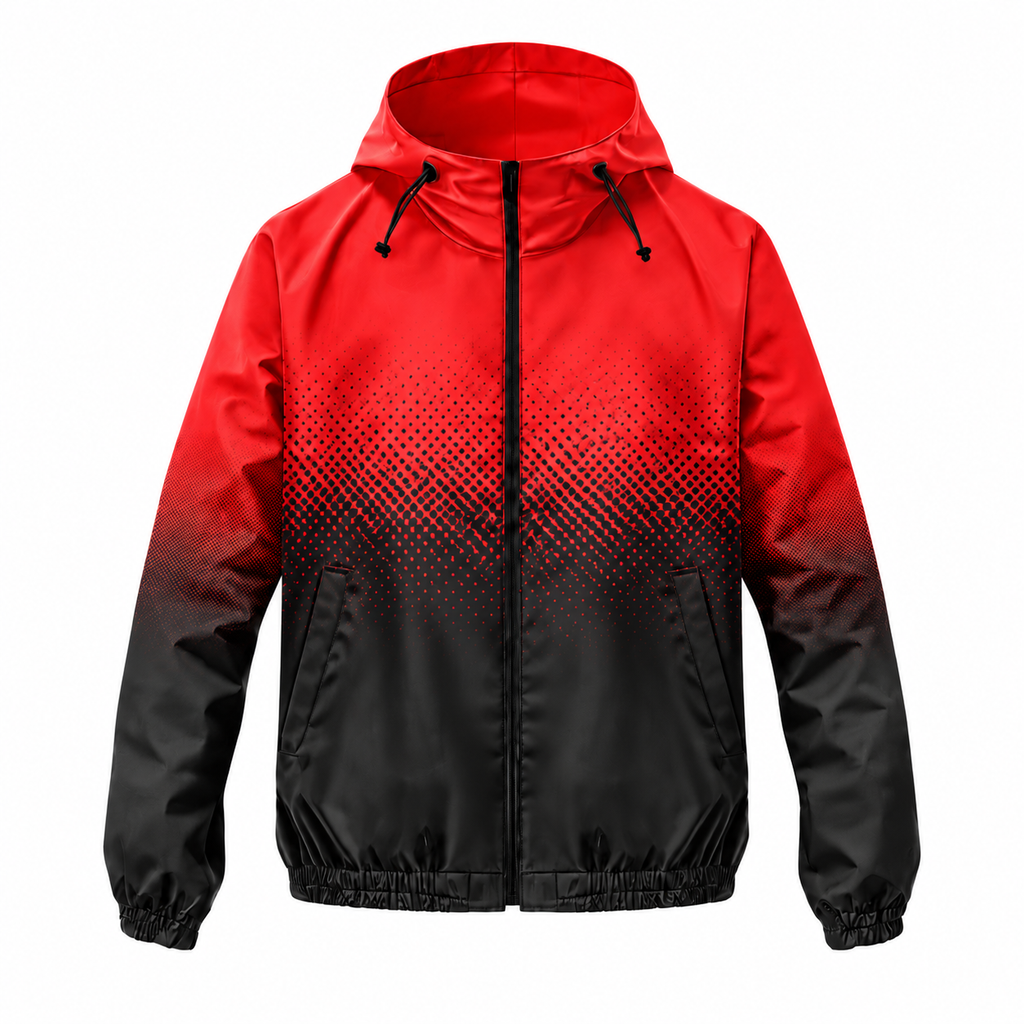 Custom Name State Gradient Speed Fade Running Windbreaker Jacket