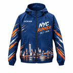 Custom Name Finish Strong NYC Running Windbreaker Jacket