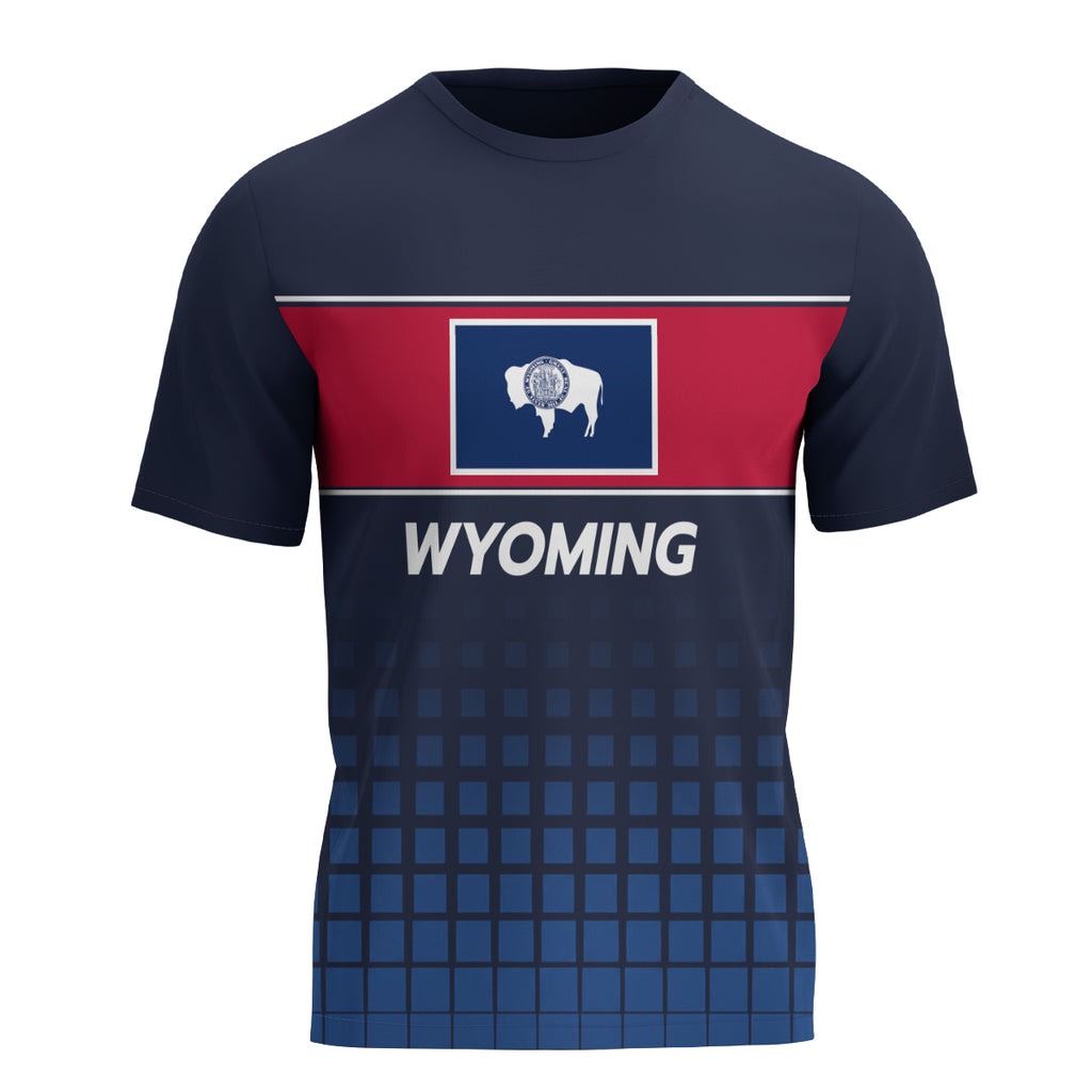 Wyoming State Pride Tech Running T-Shirt