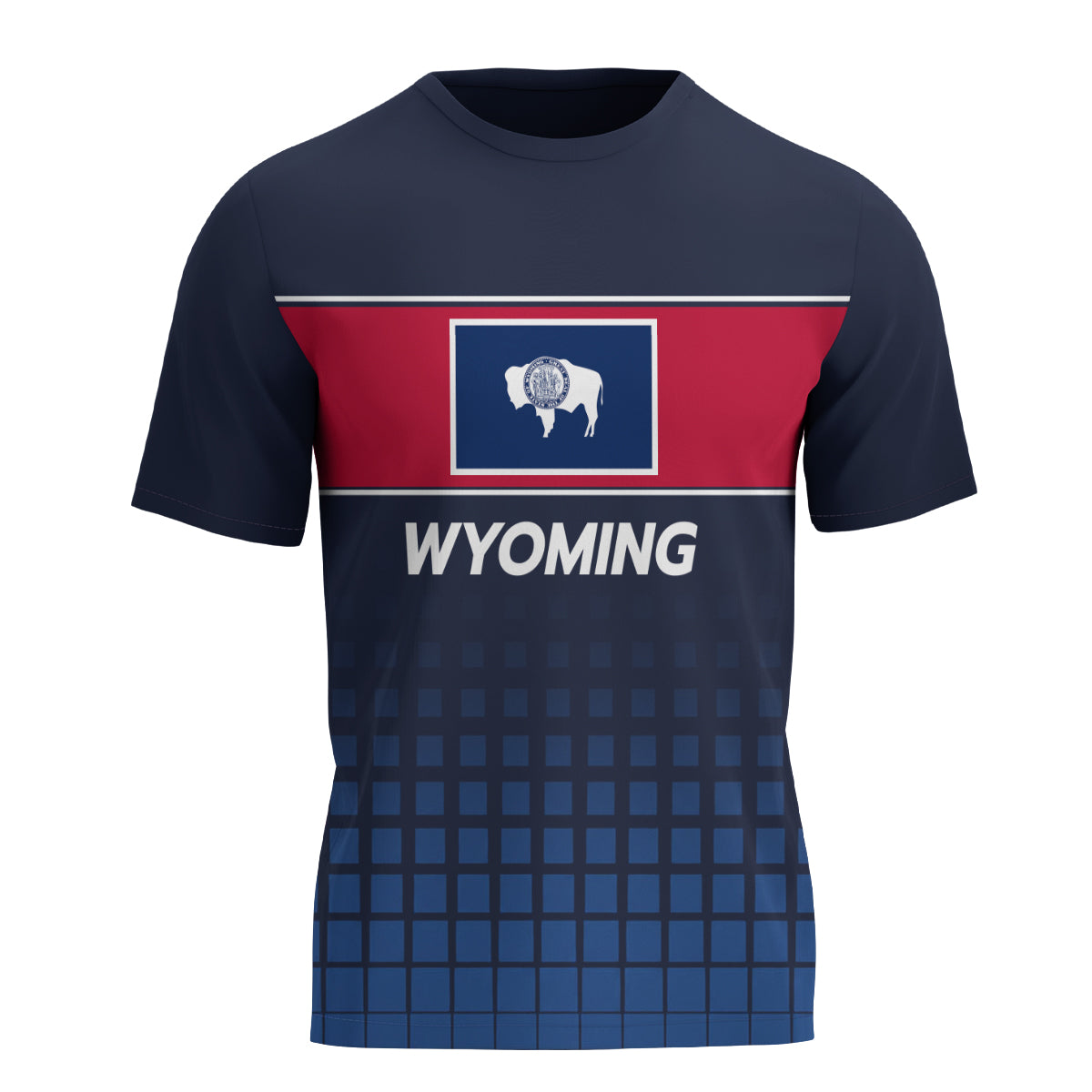 Wyoming State Pride Tech Running T-Shirt