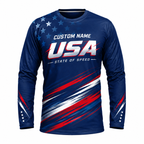 Custom Name State of Speed Running Long Sleeve Shirt