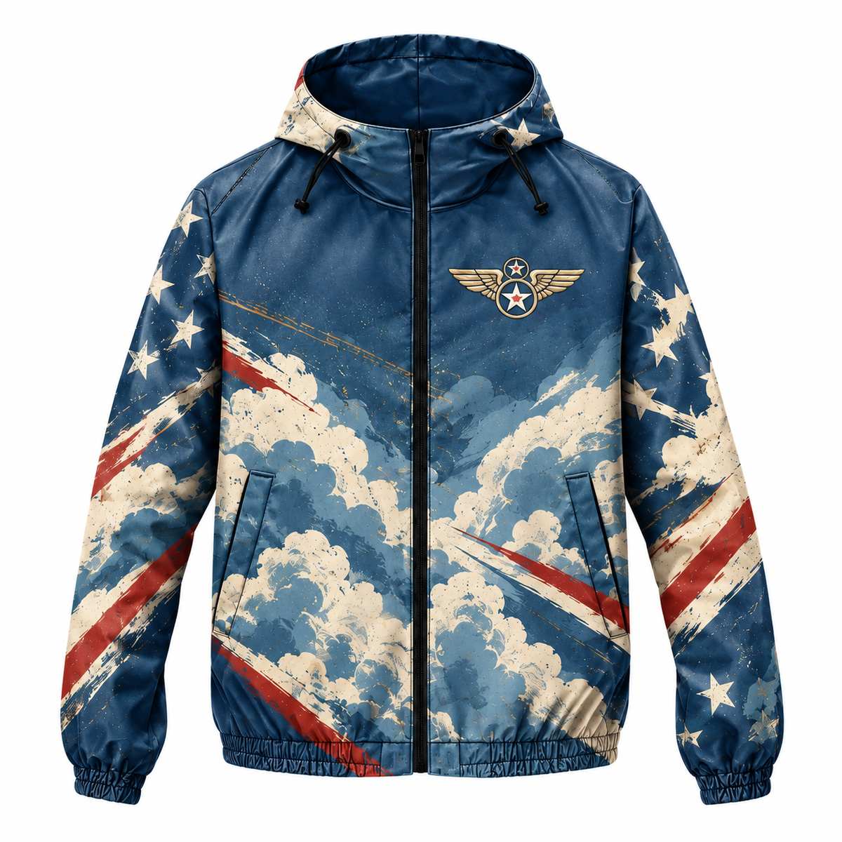 Custom Name Air Force Heritage Flight Running Windbreaker Jacket