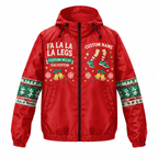 Custom Name Fa La La La Legs Santa Hustle Galveston Running Windbreaker Jacket