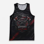 Men's Running Tank Top Firefighter Support The Red Line Running Singlet V2
