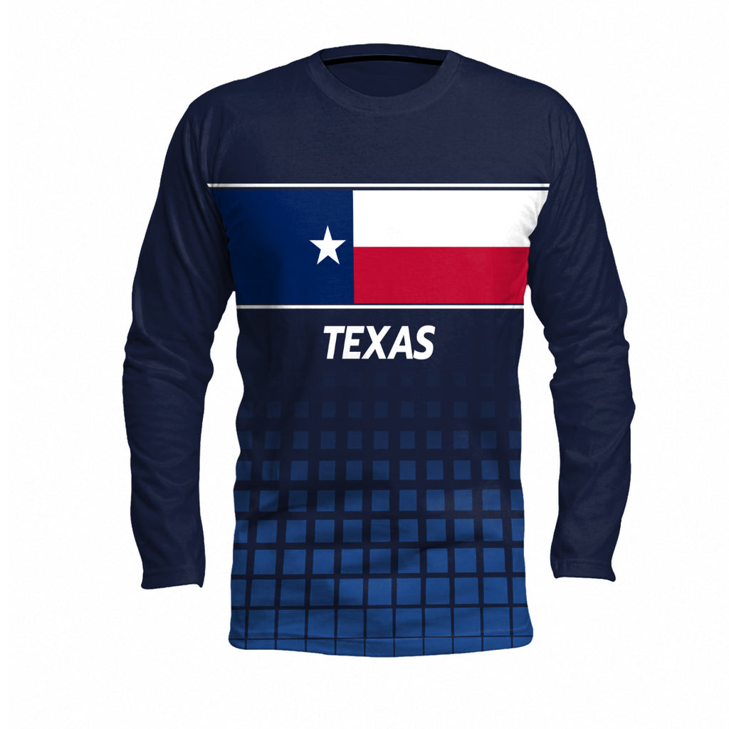 Texas State Pride Long Sleeve Running T-Shirt