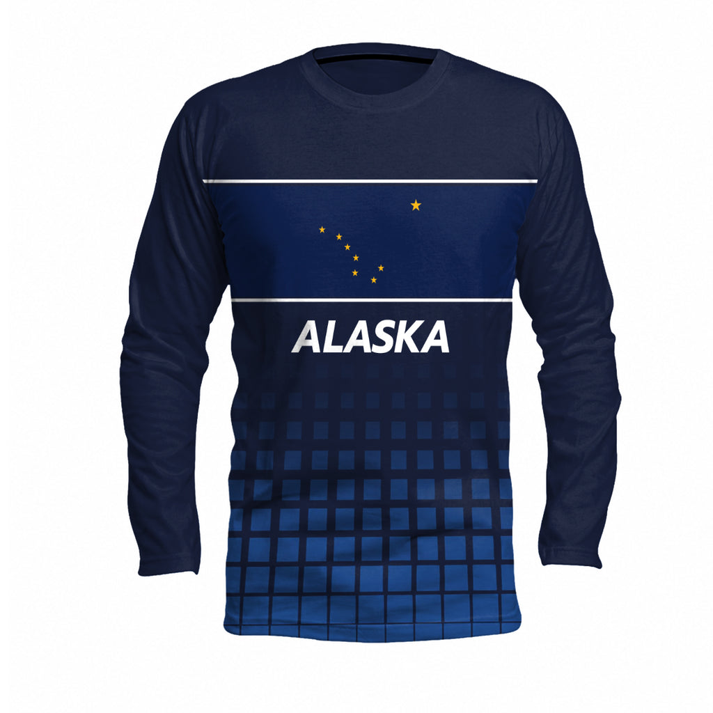 Alaska State Pride Long Sleeve Running T-Shirt