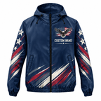Custom Name Freedom Never Retires Veteran Running Windbreaker Jacket