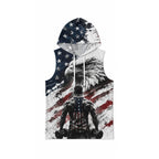 Built In Freedom Driven By Strength Men's Workout Hooded Tank Top