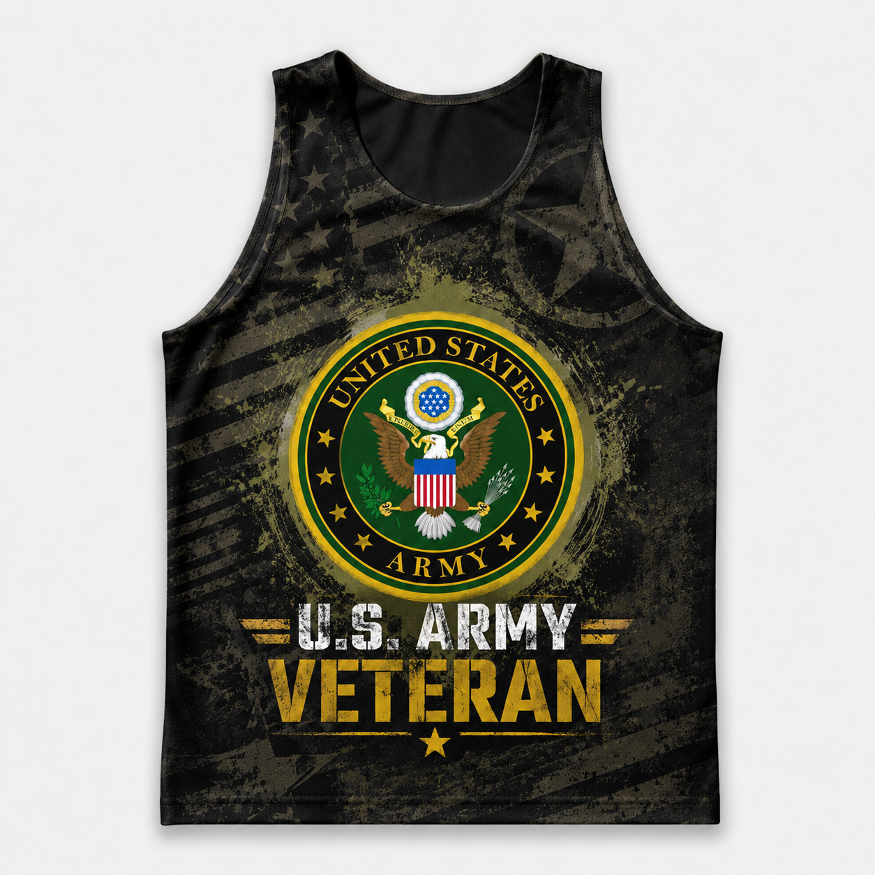 Veteran Running Tank Top - US Army Veteran V9 Tech Singlet
