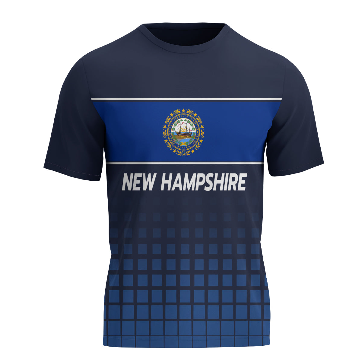New Hampshire State Pride Tech Running T-Shirt