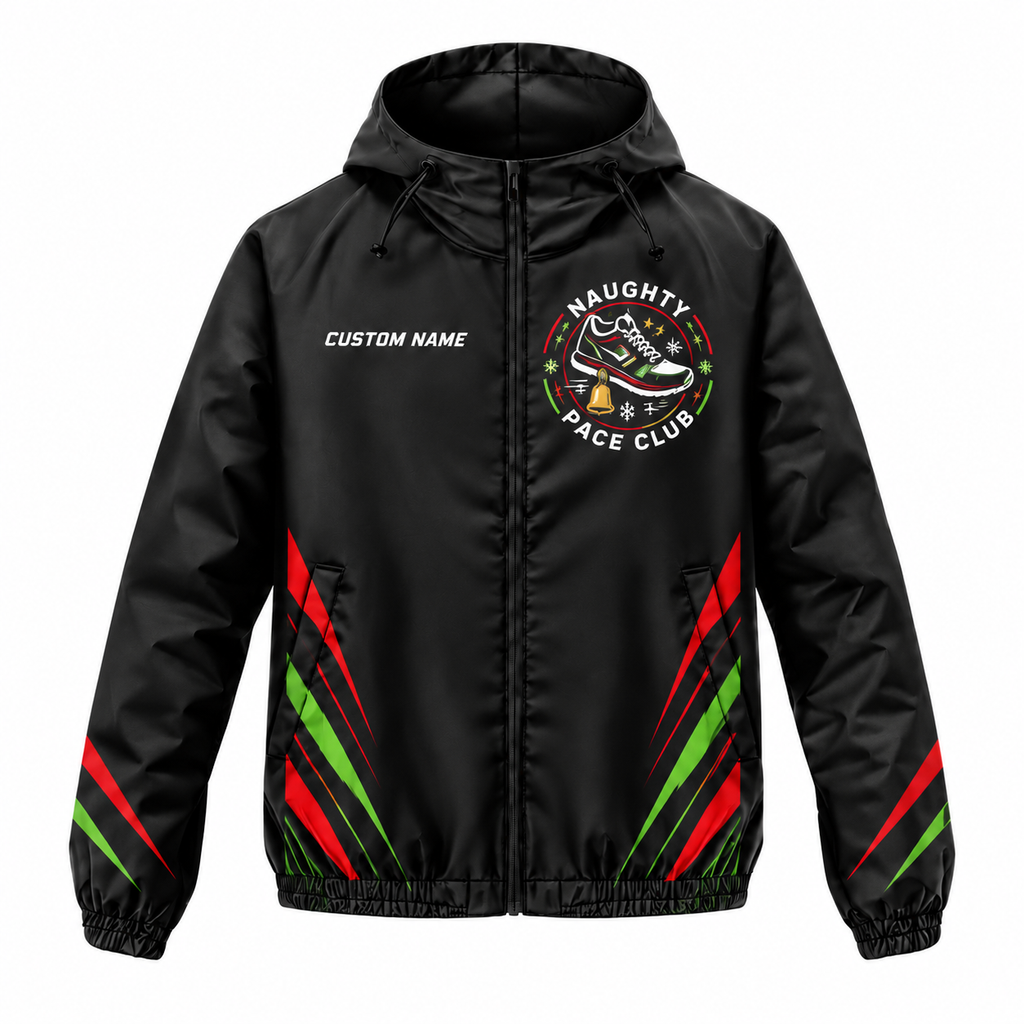 Custom Name Naughty Pace Club Running Windbreaker Jacket