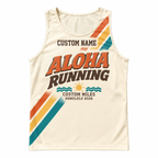 Custom Name Miles Aloha Retro Racing Running Tank Top