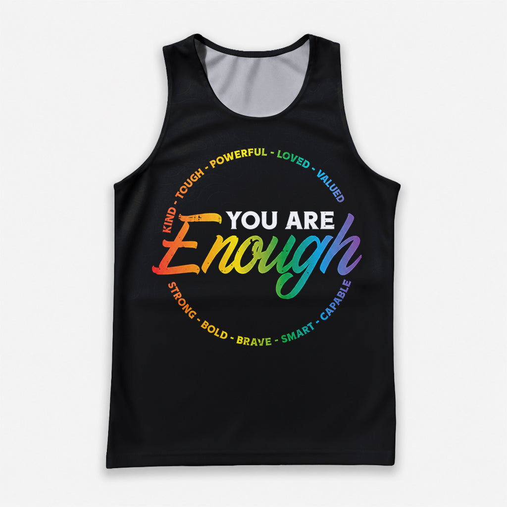LGBT Pride Running Tank Top You Are Enough Running Singlet for Men and Women