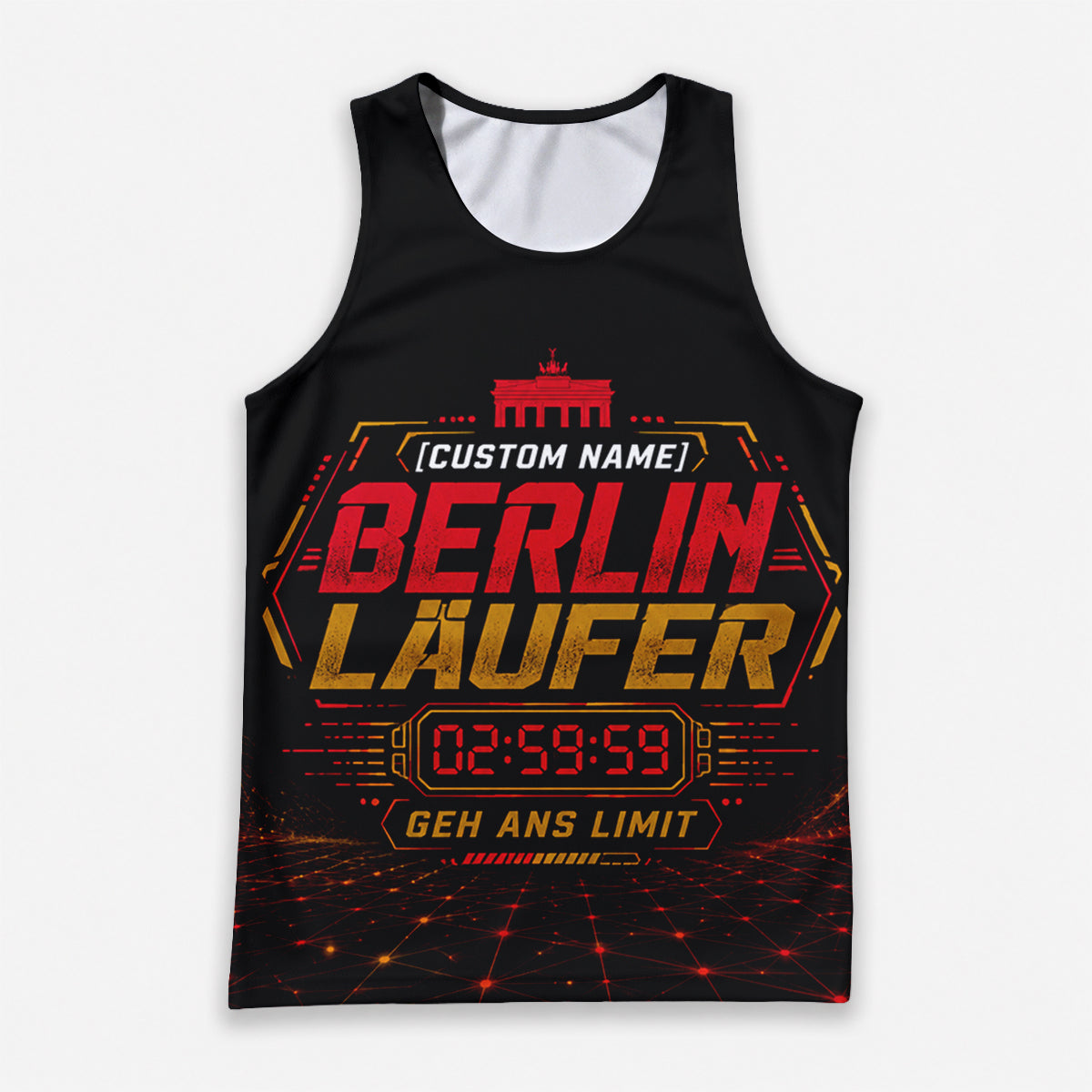 Tech Grid Interface Berlin Wettkampftag Lauf-Tanktop