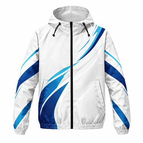 Custom Name State Minimal Aero Curve Running Windbreaker Jacket