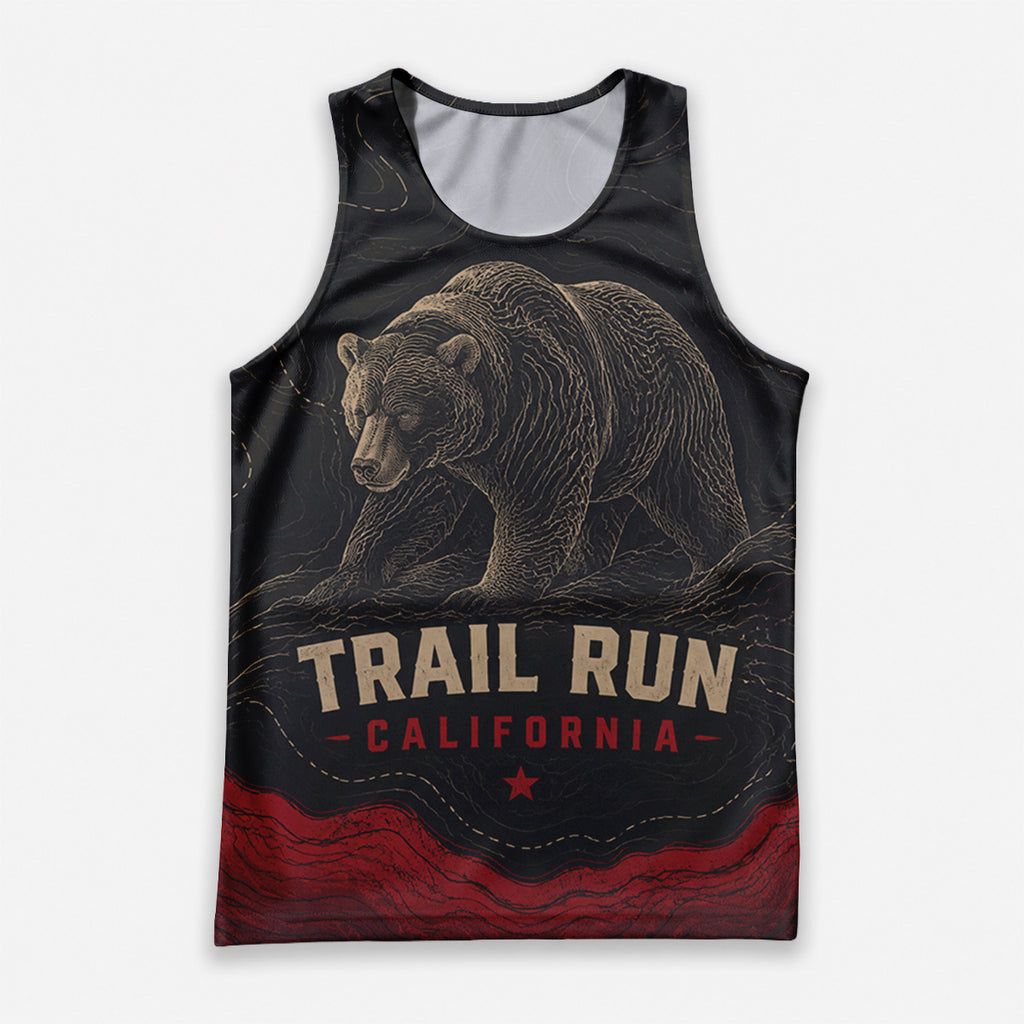 Topographic Republic California State Running Tank Top