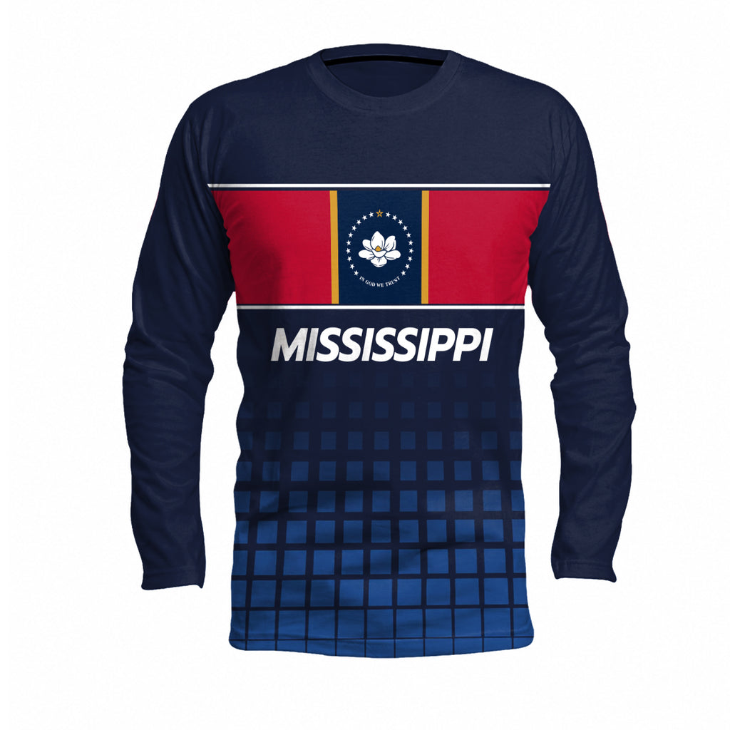Mississippi State Pride Long Sleeve Running T-Shirt