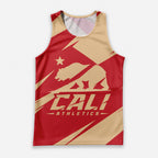 Abstract Color Block Flag California State Running Tank Top