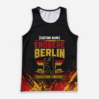 Grunge Farbspritzer Berlin Wettkampftag Lauf-Tanktop