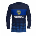 Nebraska State Pride Long Sleeve Running T-Shirt