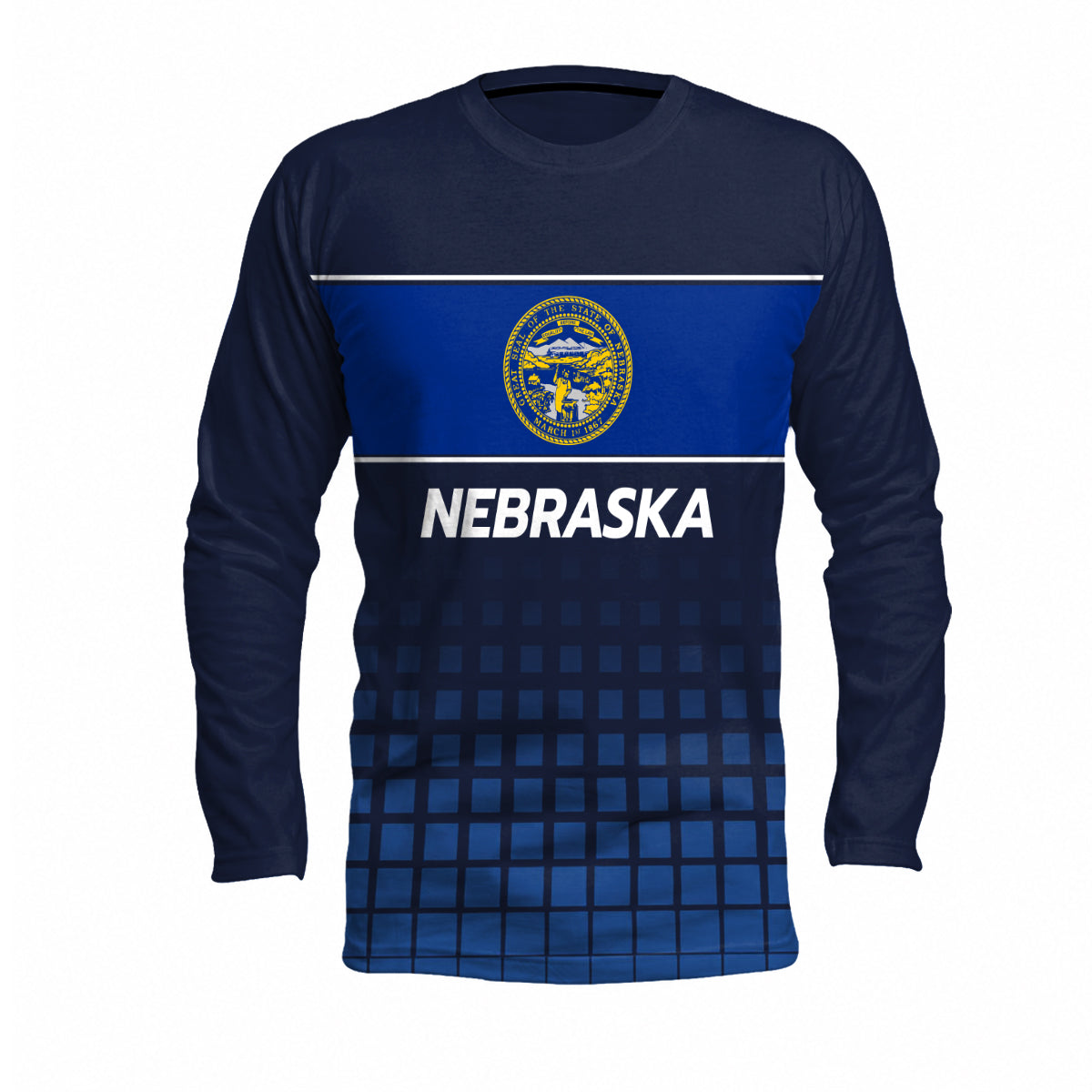 Nebraska State Pride Long Sleeve Running T-Shirt