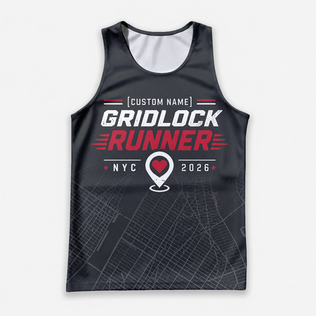 City Gridlock The NYC Race Day Running Tank Top