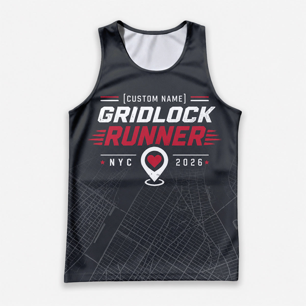 City Gridlock The NYC Race Day Running Tank Top