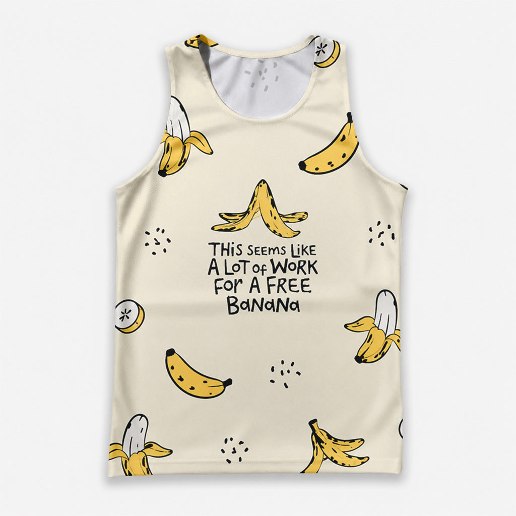 Funny Running Tank Top _ Free Banana 2 Tech Running Singlet