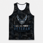 Veteran Running Tank Top - US Air Force Veteran V9 Tech Singlet