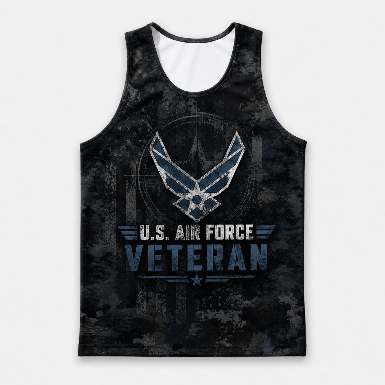 Veteran Running Tank Top - US Air Force Veteran V9 Tech Singlet