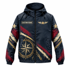 Custom Name Marine Veteran Semper Forward Running Windbreaker Jacket