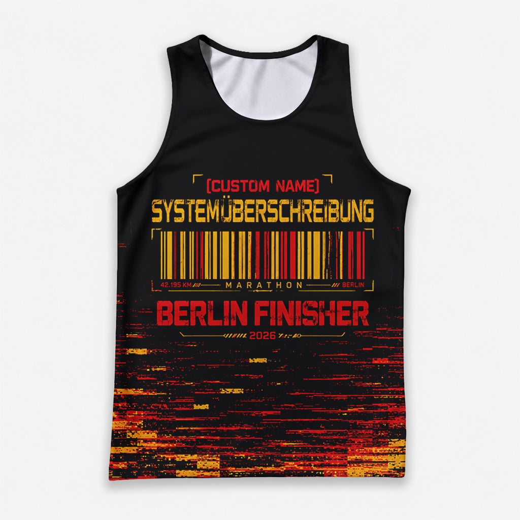 Glitch Art Effekt Berlin Wettkampftag Lauf-Tanktop