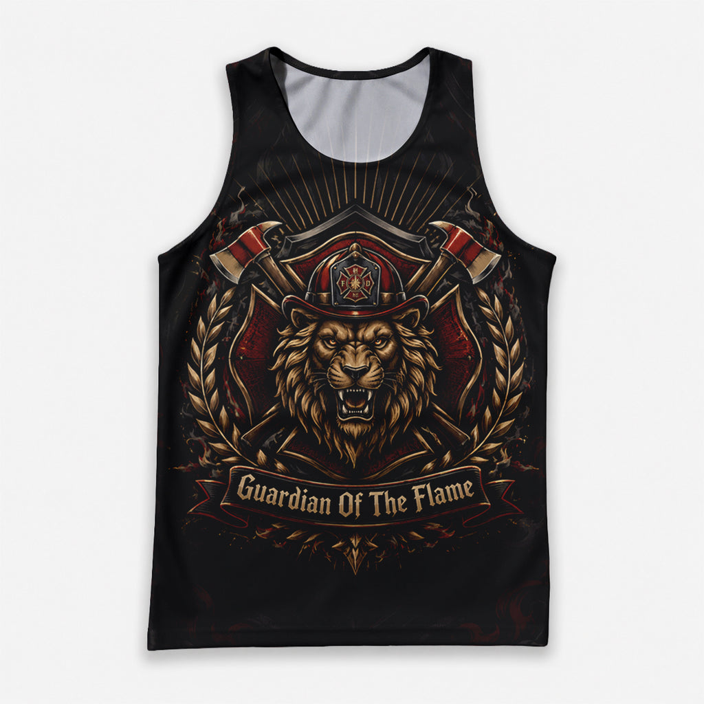 Men's Running Tank Top Firefighter Guardian Of The Flame Running Singlet V2