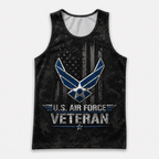 Veteran Running Tank Top - US Air Force Veteran V10 Tech Singlet