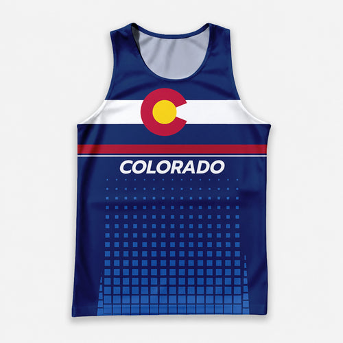 Patriotic Tech Running Tank Top - Colorado State Pride Running Singlet