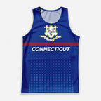 Patriotic Tech Running Tank Top - Connecticut State Pride Running Singlet