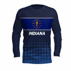 Indiana State Pride Long Sleeve Running T-Shirt