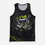 Funny Running Tank Top I Hate Running Road Runner Tech Singlet