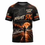 Custom Name October 31 Night 5K Halloween Tech Running T-Shirt