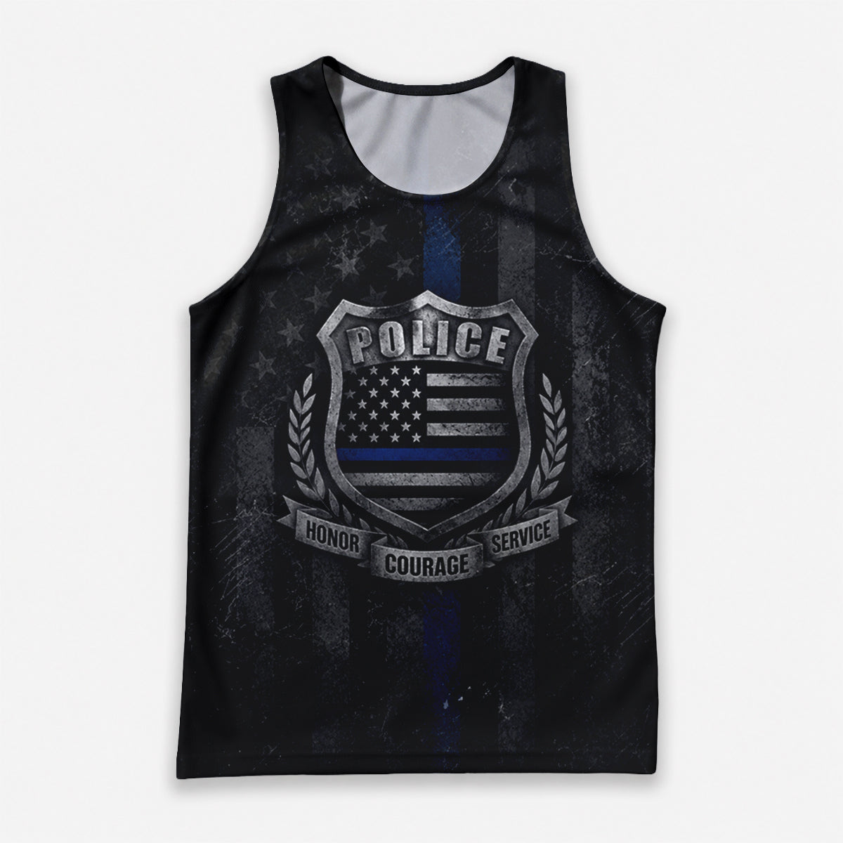 Men's Running Tank Top Police Honor Courage Service Running Singlet