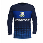 Connecticut State Pride Long Sleeve Running T-Shirt