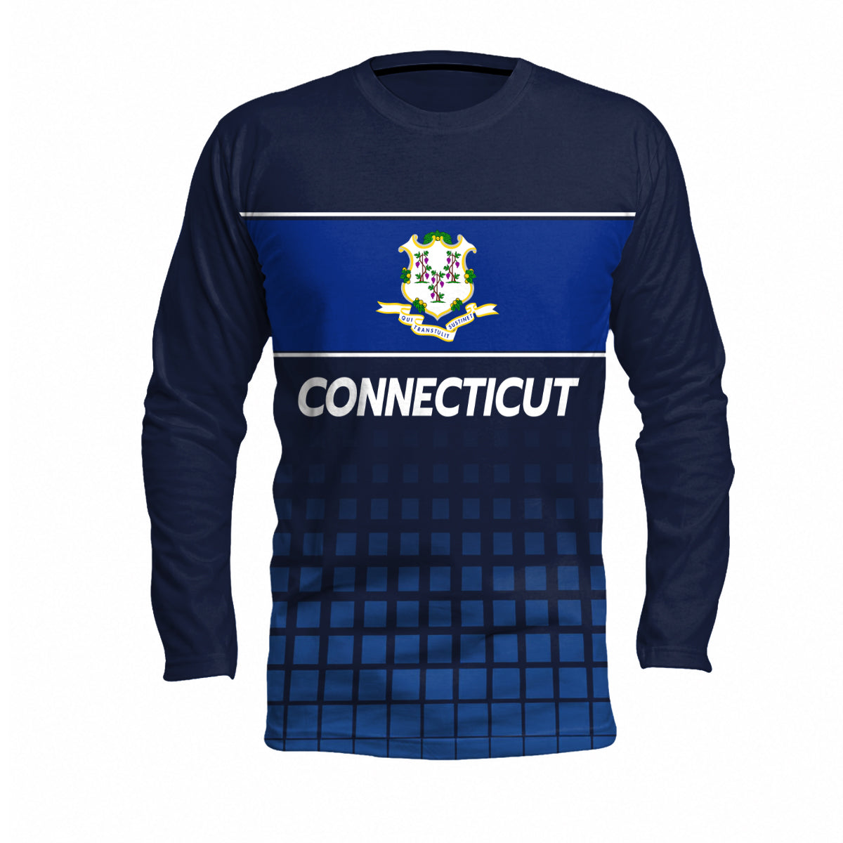 Connecticut State Pride Long Sleeve Running T-Shirt