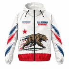 Custom Name California Republic Running Running Windbreaker Jacket
