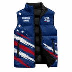 USA 250 Freedom Run Sleeveless Running Puffer Jacket