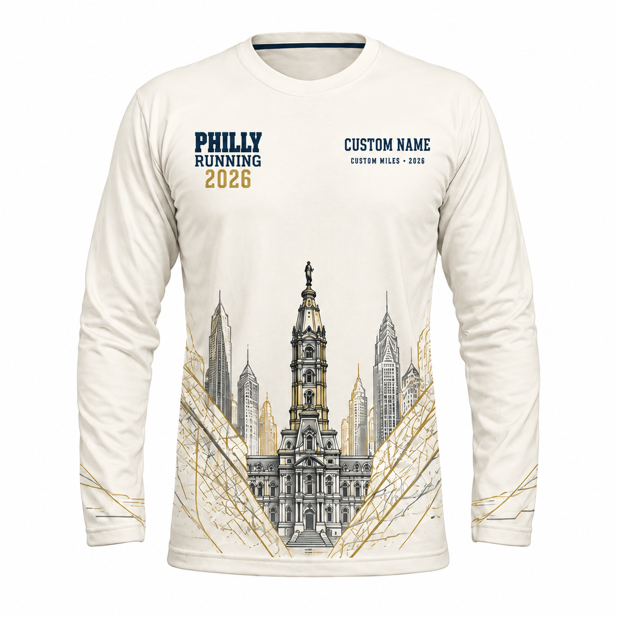 Custom Name Philly Architectural Finisher Running Long Sleeve Shirt
