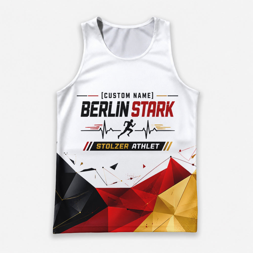 Geometrisches Polygon Berlin Wettkampftag Lauf-Tanktop