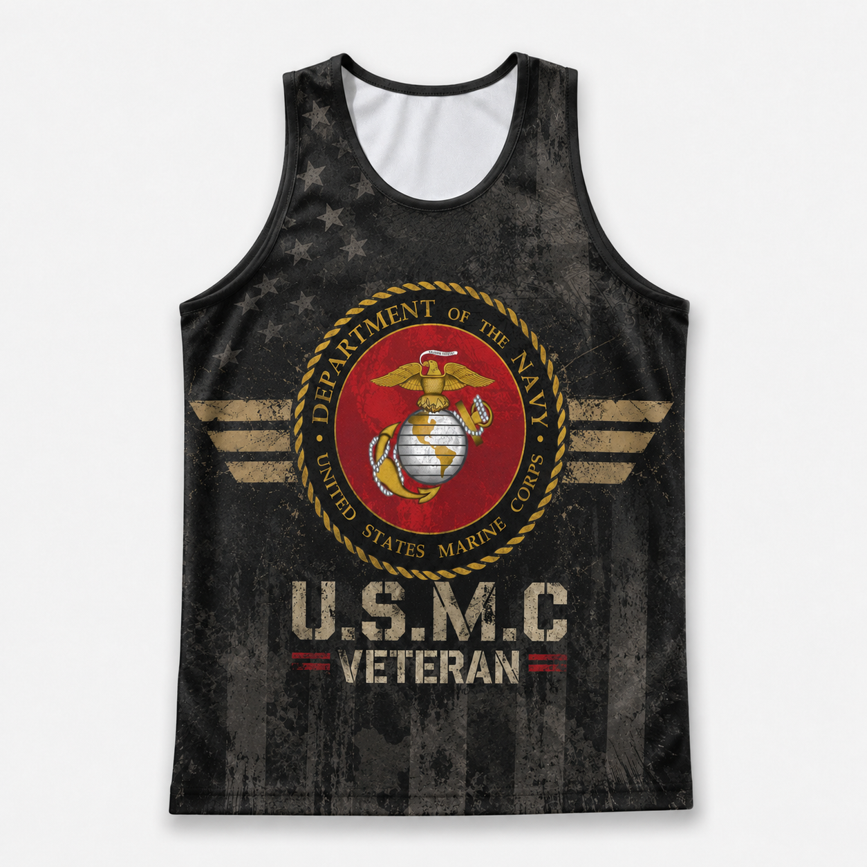 Veteran Running Tank Top - US Marine Corps Veteran V3 Tech Singlet